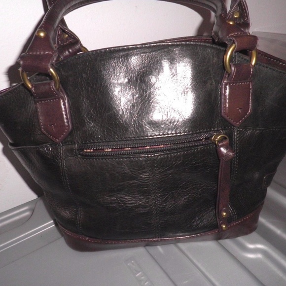 Tignanello Black & Brown Leather Bucket Bag - Picture 3 of 5